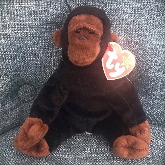 TY Beanie Babies Collectible Stuffed Plush Toy Congo Gorilla NWT💚 - Picture 1 of 10